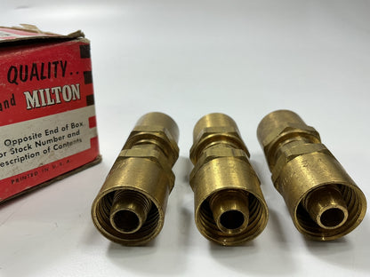 (3) Milton 623 Reusable Brass Hose Mender - 3/4'' OD, 3/8'' Hose ID