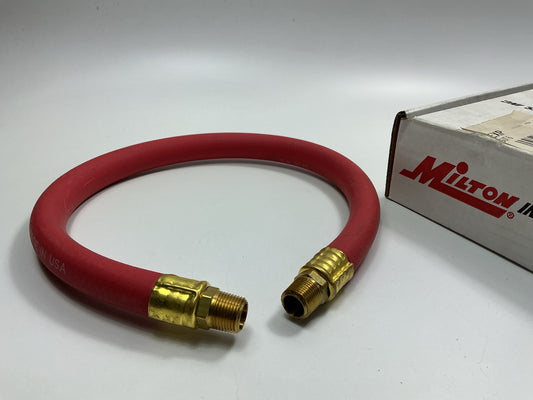 Milton 681 2 Foot 2' Snubber Hose With 3/8'' Male NPT Swivel Ends