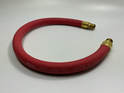 Milton 681 2 Foot 2' Snubber Hose With 3/8'' Male NPT Swivel Ends
