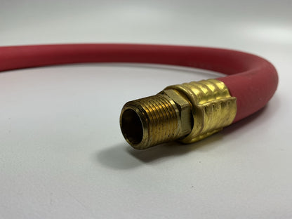 Milton 681 2 Foot 2' Snubber Hose With 3/8'' Male NPT Swivel Ends