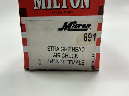 Milton 691 1/4'' FNPT Straight Head Air Chuck - Pack Of (7)