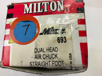 (7) Milton S693 Dual Head Straight Foot Air Chuck