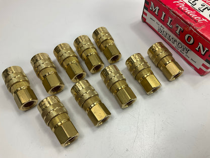 (10) Milton 715 1/4'' FPT M-Style Coupler, Female NPT, USA