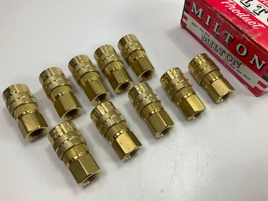 (10) Milton 715 1/4'' FPT M-Style Coupler, Female NPT, USA