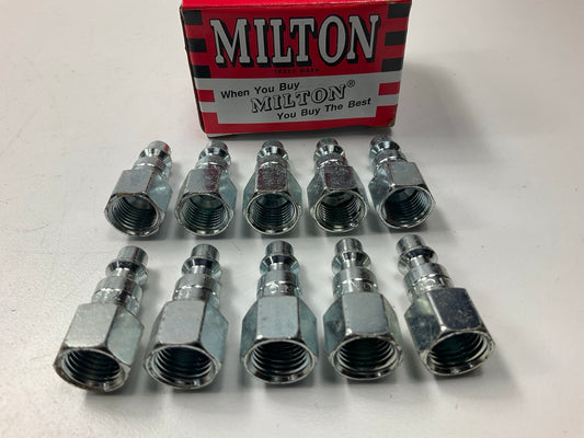 Milton 728 1/4'' FNPT M Style Plug 1/4'' Female NPT - Pack Of 10