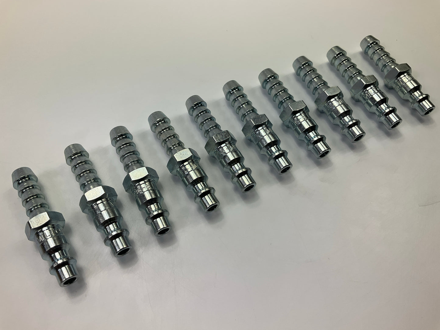 (10) Milton 736-6 ''M'' Style Plug, 3/8'' Hose Barb Coupler