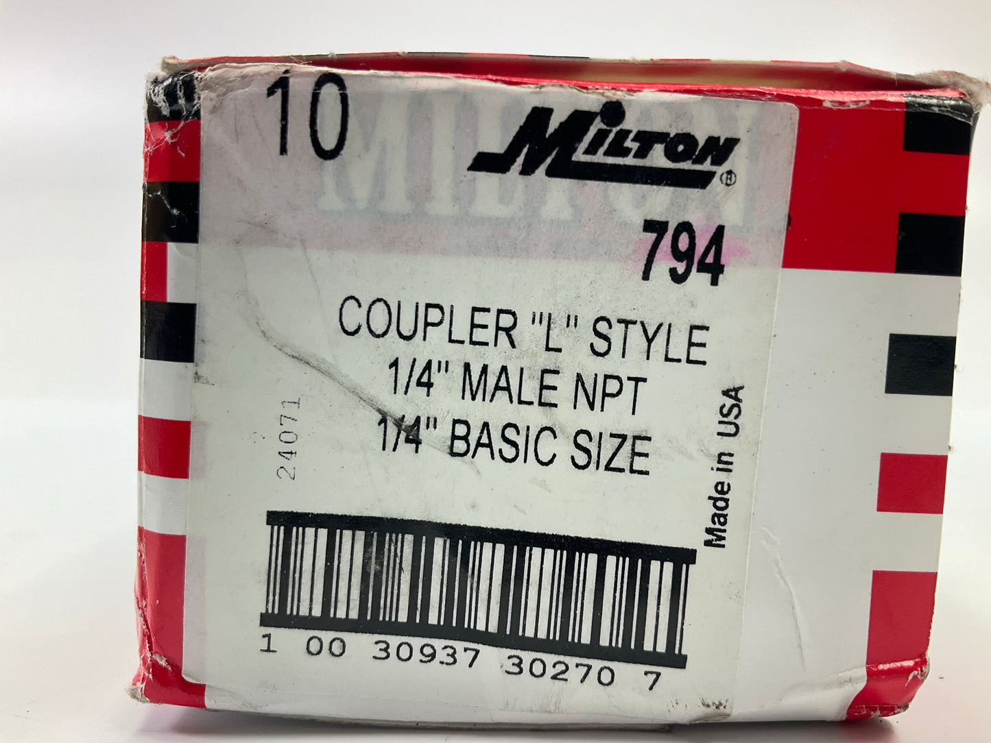 (10) Milton S794 1/4'' Male Body L-Style Coupler