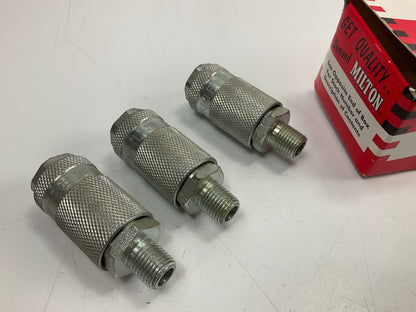 (3) Milton 794 1/4'' MNPT Male Body L-Style Coupler