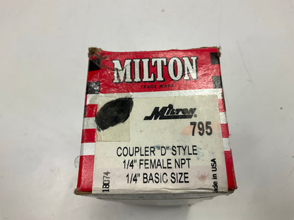 Box Of 7 - Milton 795 1/4'' Female 1/4'' FNPT D-Style Coupler