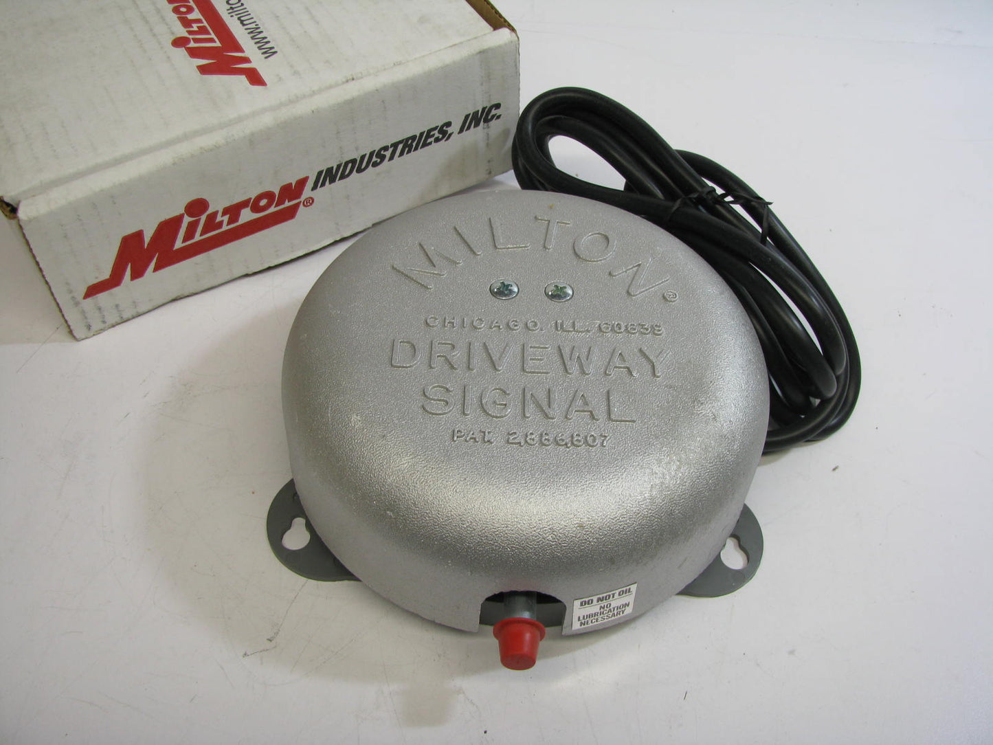 Milton 805 Driveway Service Gas Station Signal Bell 110 Volt (WITHOUT HOSE)