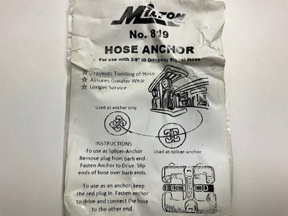 Milton 819 3/8'' ID Signal Hose Anchor For Driveway Drive-through Signal Bell