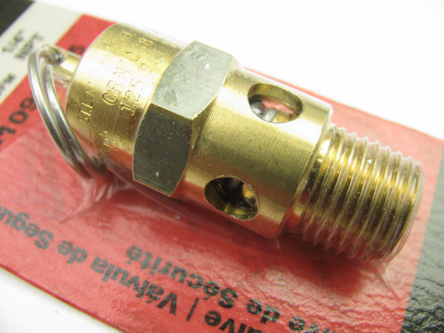 Milton S-1090-125 1/4'' MNPT ASME Safety Valve - 125 PSI Pop Off Pressure
