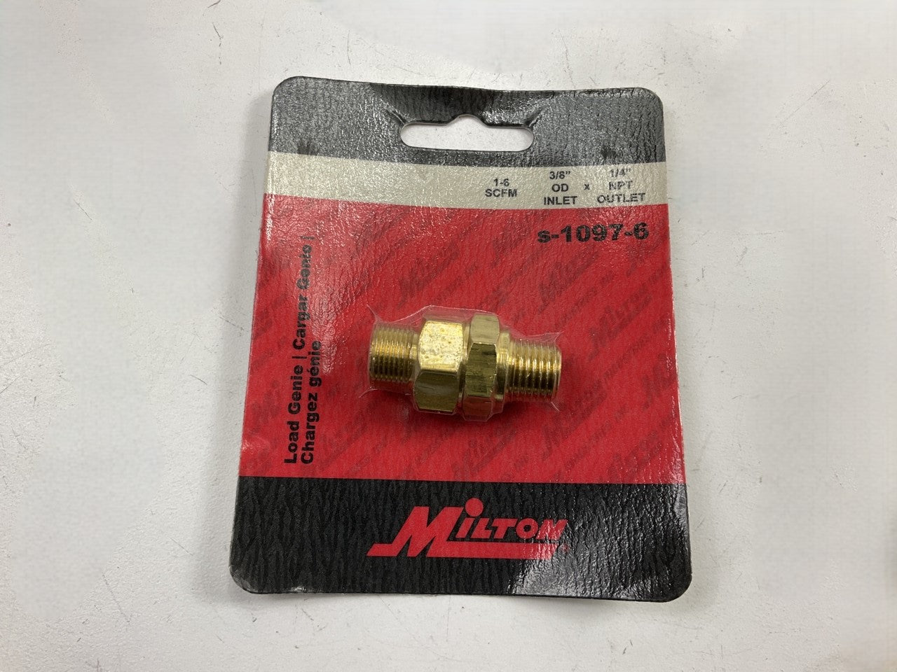 Milton S1097-6 1/4 MNPT X 3/8 OD Load Genie Unloader And Check Valve Combo