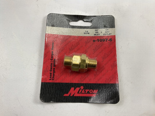 Milton S1097-6 1/4 MNPT X 3/8 OD Load Genie Unloader And Check Valve Combo
