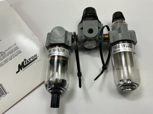MISSING GAUGE - MILTON S1140 MINI FRL Air Filter Regulator Lubricator 1/4'' NPT