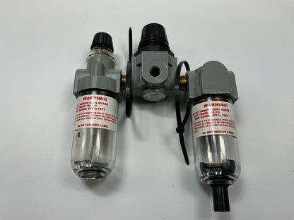 MISSING GAUGE - MILTON S1140 MINI FRL Air Filter Regulator Lubricator 1/4'' NPT