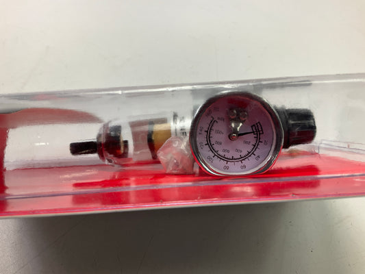 Milton S1142 Polycarbonate Mini Piggyback FR Duo, 1/4'' NPT Air Regulator