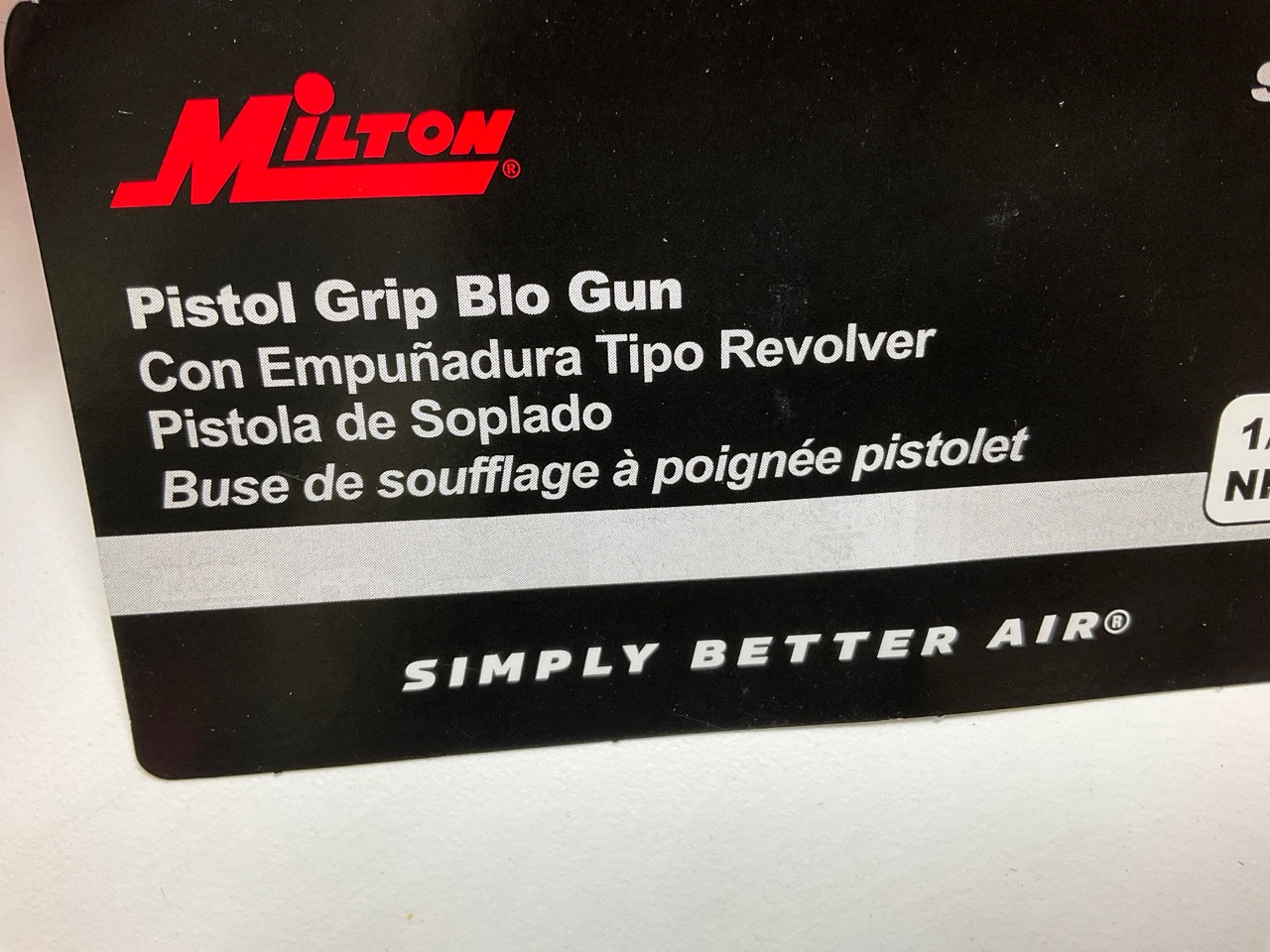 Milton S-160 Pistol Grip Blow Gun W/ OSHA-Compliant Safety - 150 Max PSI, 1/4''