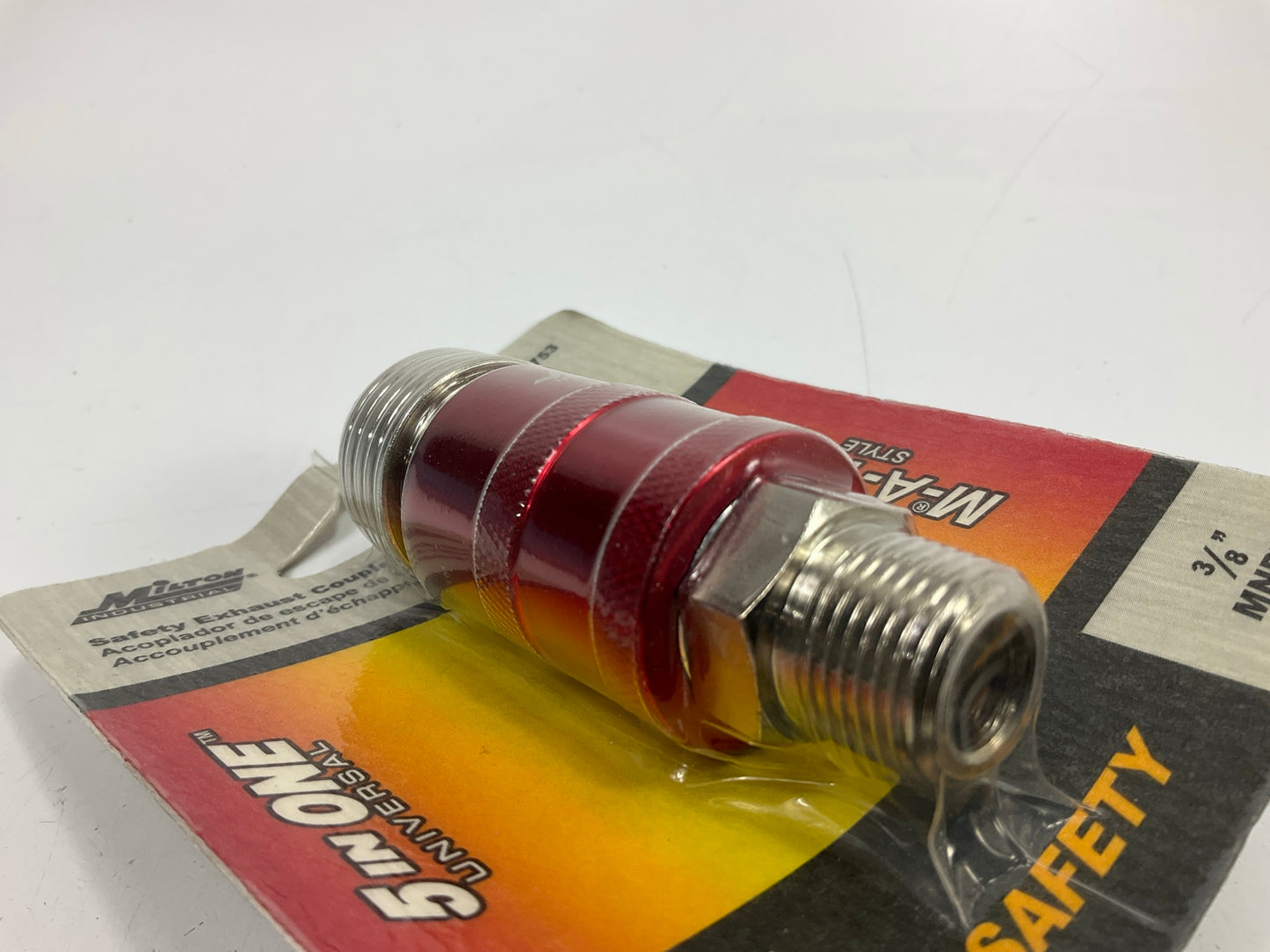 Milton S1753 5 In ONE Universal Safety Exhaust Quick-Connect Coupler, 3/8'' MNPT