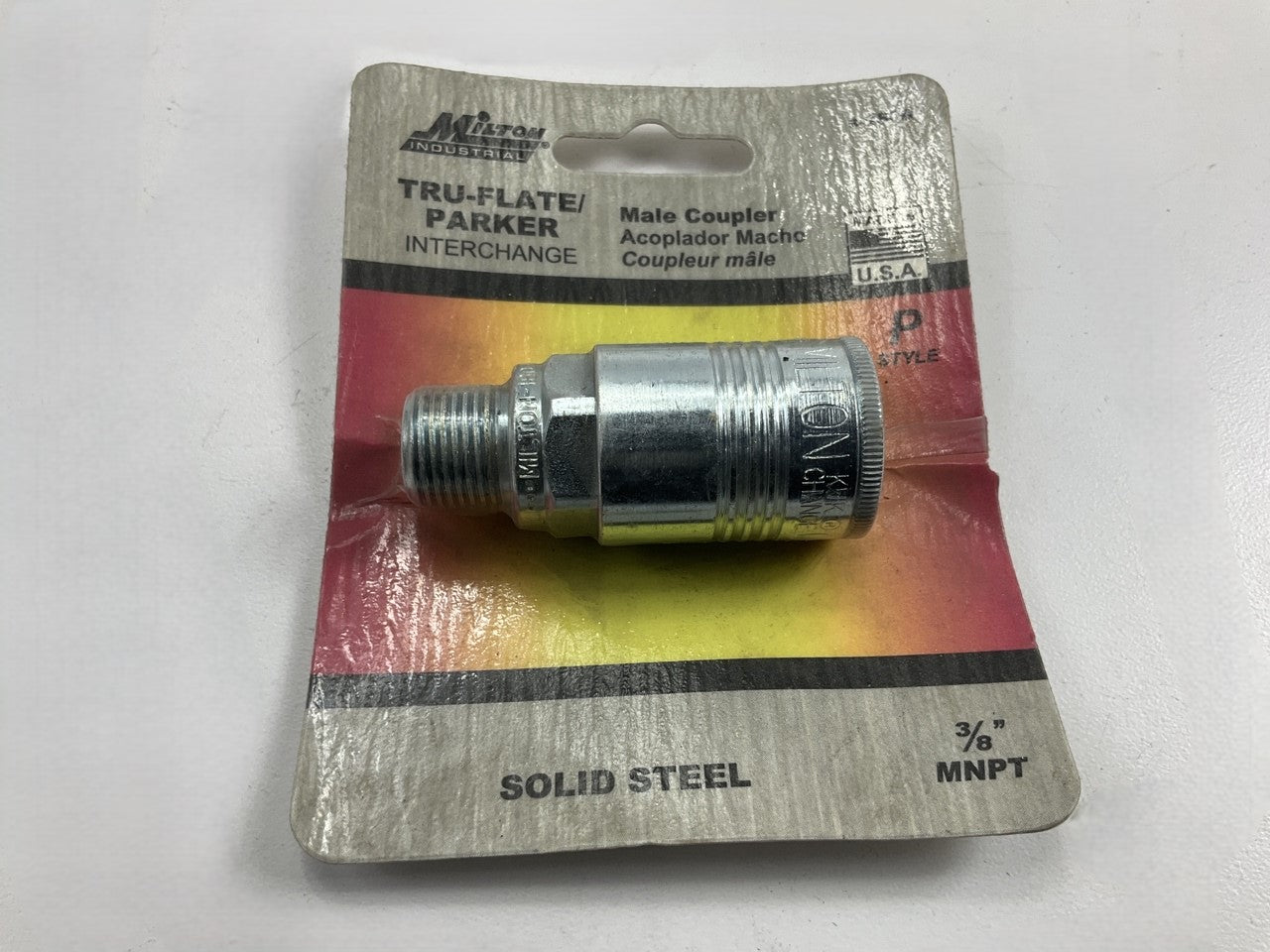 Milton S1806 3/8'' MNPT P Style Coupler