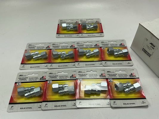 (10) Blister Packs - Milton S1808 3/8'' NPT Female Coupler Plug Fitting P-Style