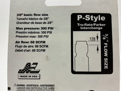 (10) Blister Packs - Milton S1808 3/8'' NPT Female Coupler Plug Fitting P-Style