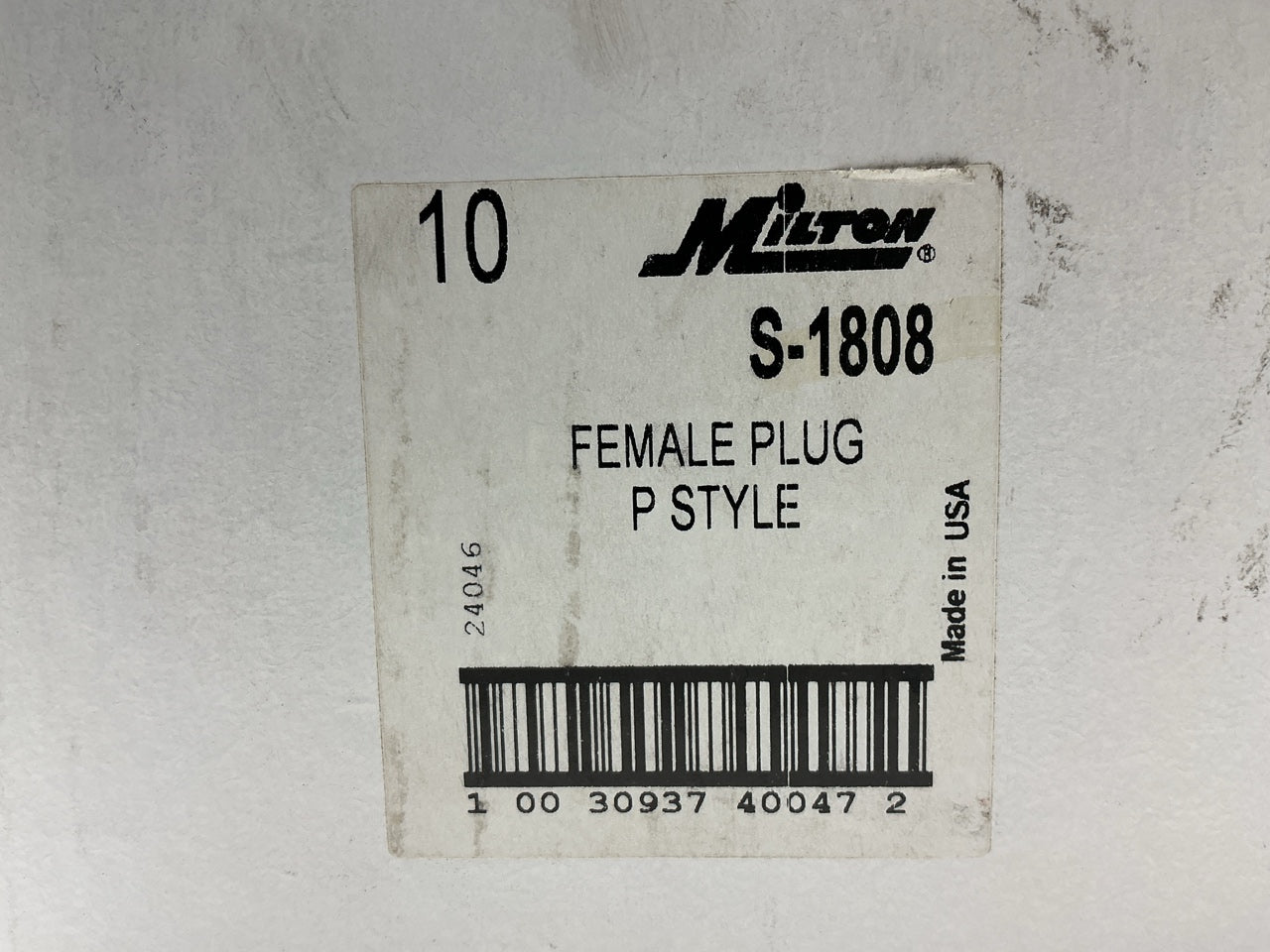 (10) Blister Packs - Milton S1808 3/8'' NPT Female Coupler Plug Fitting P-Style