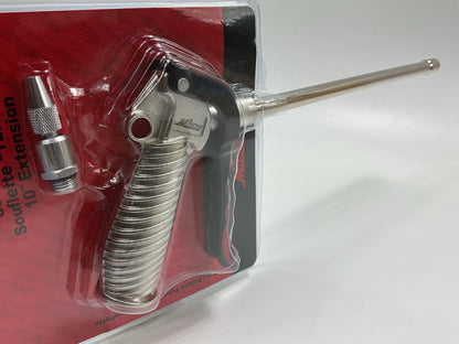 Milton S182 Turbo Pistol Grip Blow Gun 10'' Extended Reach & Adjustable Nozzle