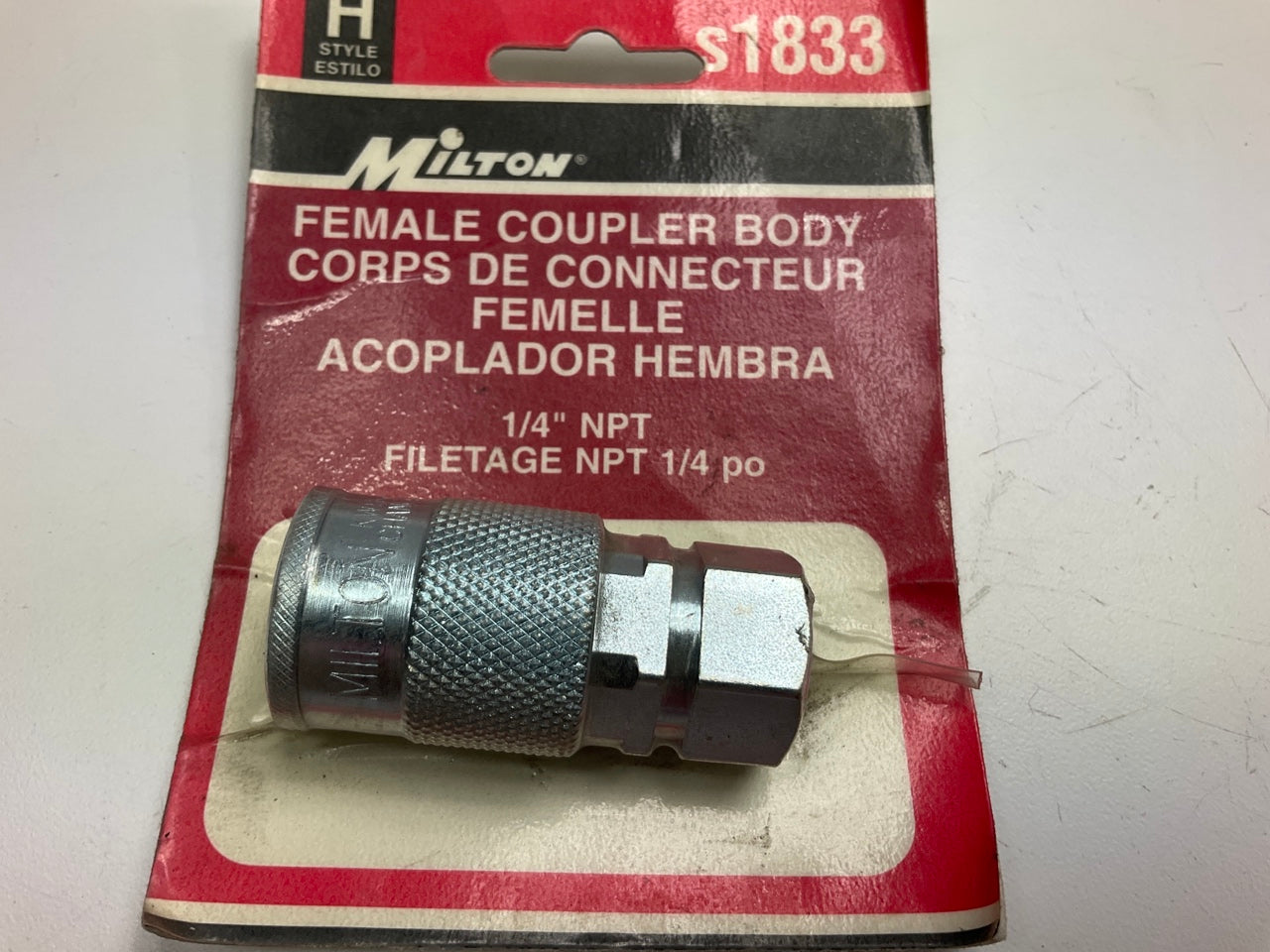 Milton S-1833 1/4'' Female NPT H-Style Female Body