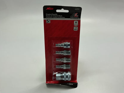 Milton S213 1/4'' NPT A-Style Coupler And Plug Kit (5-Piece)