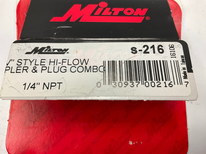 Milton S216 HighFlowPro  1/4'' NPT V-Style Euro Air Coupler
