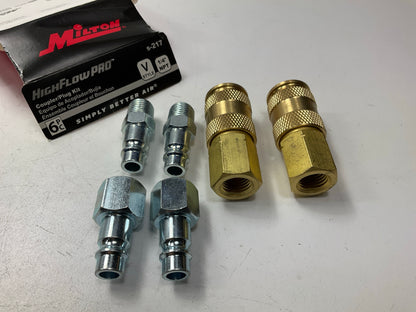 Milton S-217 1/4'' NPT V Style Coupler And Plug Kit - 6 Piece