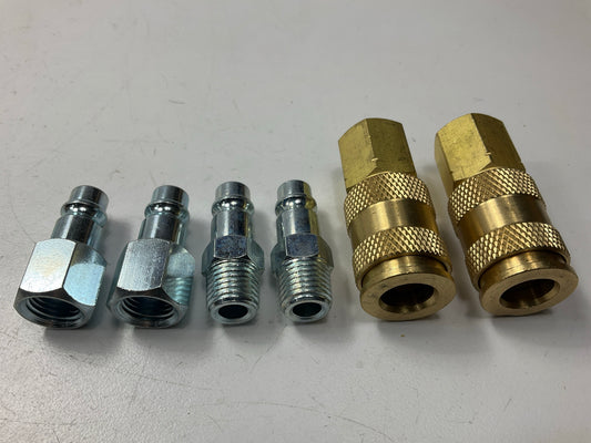 Milton S-217 1/4'' NPT V Style Coupler And Plug Kit - 6 Piece