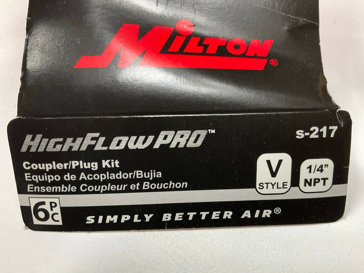 Milton S-217 1/4'' NPT V Style Coupler And Plug Kit - 6 Piece