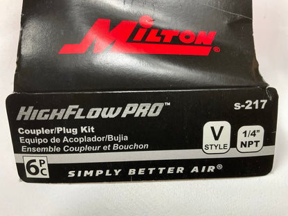 Milton S-217 1/4'' NPT V Style Coupler And Plug Kit - 6 Piece