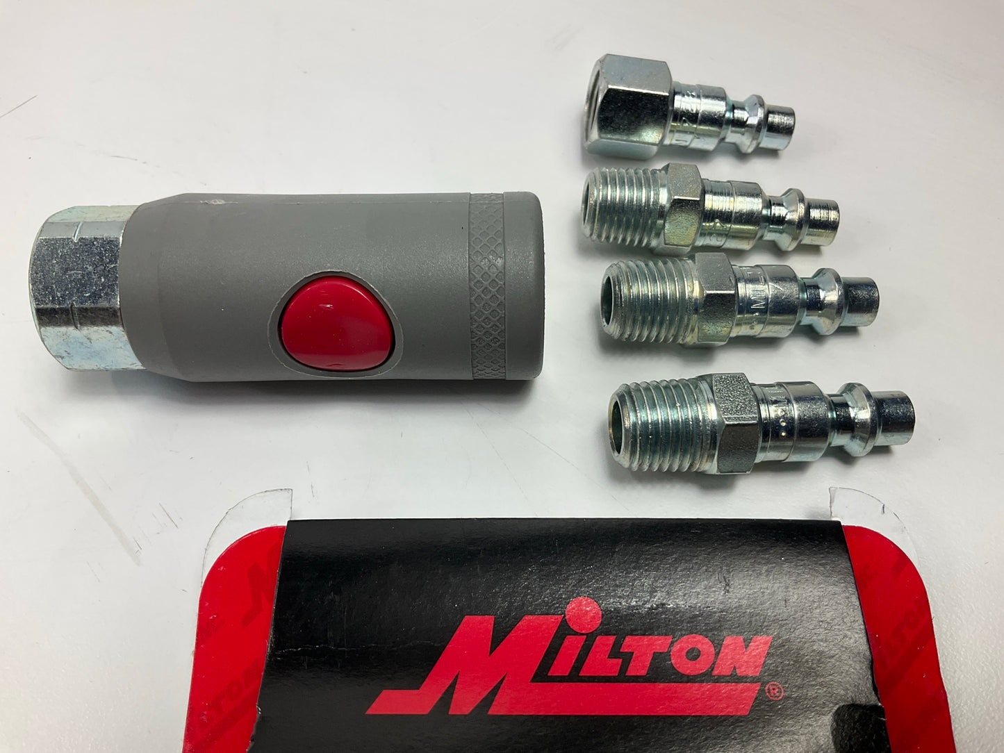 Milton S219 1/4'' M Style Safety Coupler And Plug Kit 5 Pieces, Industrial Style