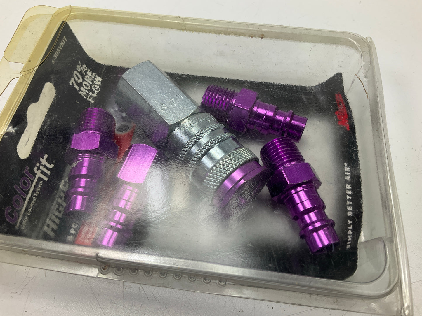 Milton S-305VKIT V-Style Coupler & Plug Set, 1/4'' NPT, Purple - 5 Piece