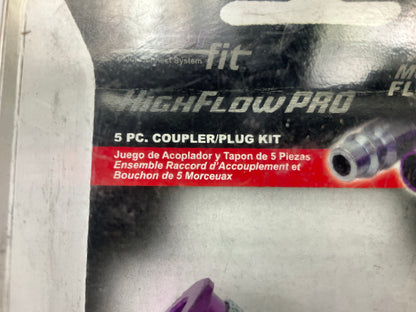 Milton S-305VKIT V-Style Coupler & Plug Set, 1/4'' NPT, Purple - 5 Piece