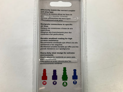 Milton COLOR FIT S-307AKIT 7 PC A-Style GREEN Coupler & Plug Set, 1/4'' NPT