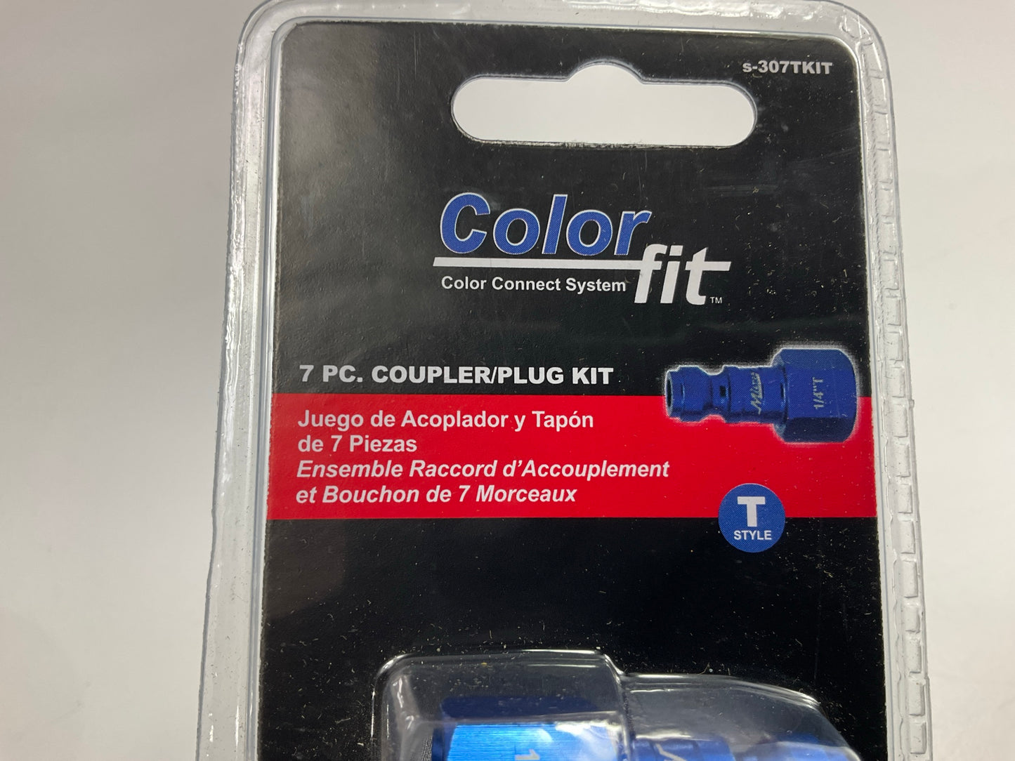 Milton S-307TKIT ColorFit Coupler & Plug Kit (5 Piece), T-Style 1/4 NPT Blue