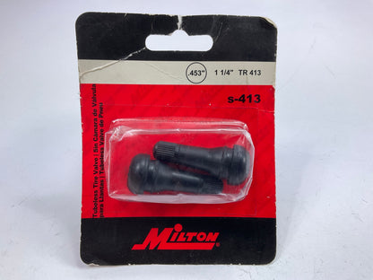 Milton S-413 Tubeless Tire Valve, 0.453'' X 1-1/4'' - Pack Of 2