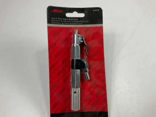 Milton S443 3-in-1 Tire Valve Extractor And Inflator Tool - Remove, Inflate