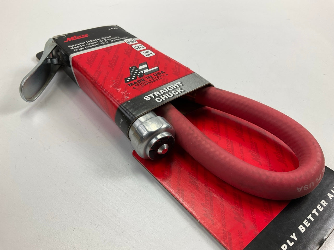 Milton S520 Bayonet Tire Inflator Gauge Straight Air Chuck Head, Made In USA