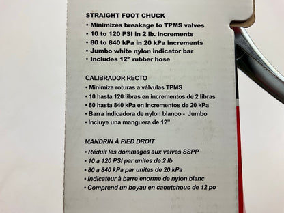 Milton S520 Bayonet Tire Inflator Gauge Straight Air Chuck Head, Made In USA