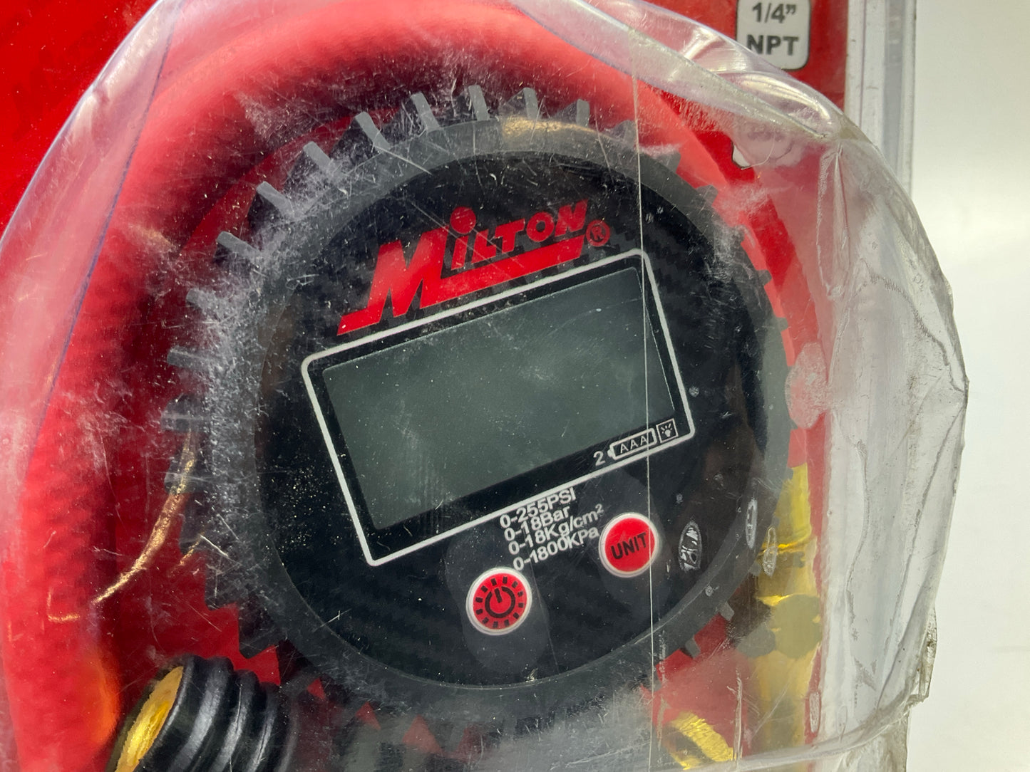 Missing Batteries - Milton S-576D Digital Inflator Gauge With Dual Head Chuck
