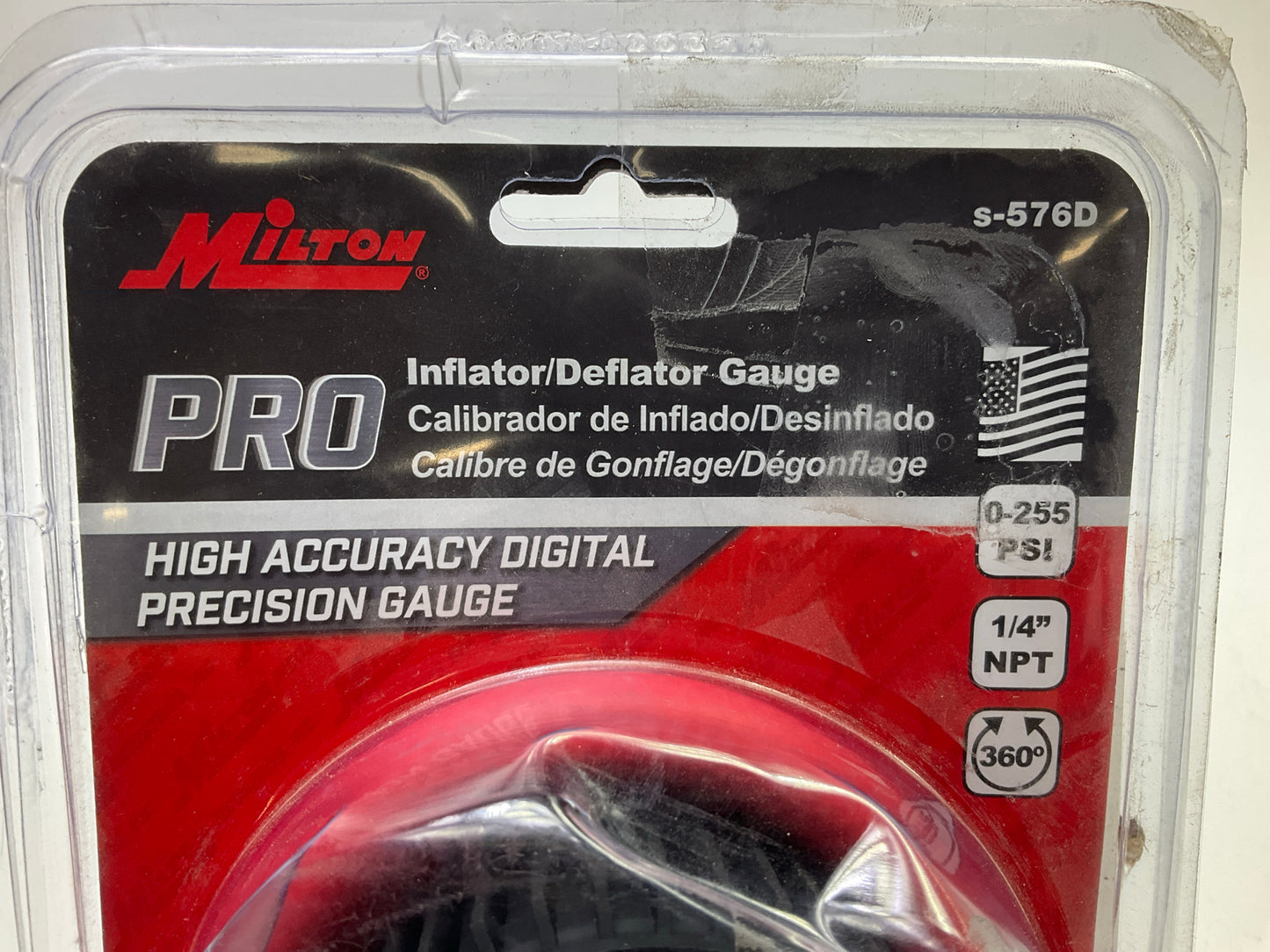 Missing Batteries - Milton S-576D Digital Inflator Gauge With Dual Head Chuck