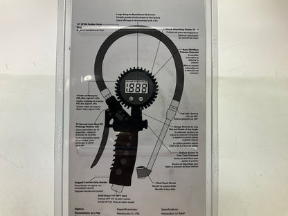 Milton S-576D Digital Inflator Gauge With Dual Head Chuck