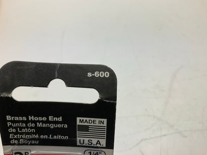Milton S600 1/4'' X 1/4'' NPT Male Hose End Barb Fitting 1/4'' Hose Barb, 2 / Pack