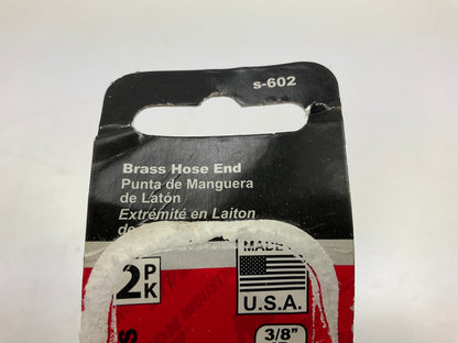 Milton S-602 3/8'' Barb X 1/4'' MNPT Brass Hose End - 2 PACK