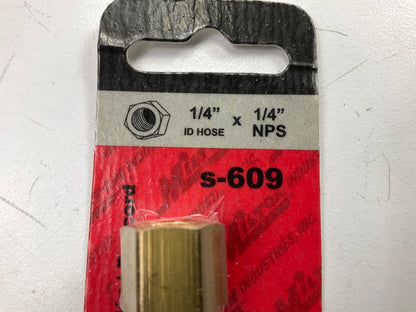 Milton S609 1/4'' FNPT 1/4'' ID Swivel Hose End Fittings, 5 PACKS Of 2 Each